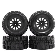 4Pcs 12mm Adapter 111mmx 77mm for 1/12 1/10 Truck Tire RC Remote Control Model Car W274 Black