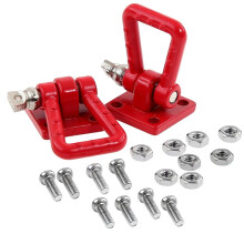 1/10 RC Crawler Car Metal Tow Hook Chain Luggage Rack for TRX4 SCX10 Red