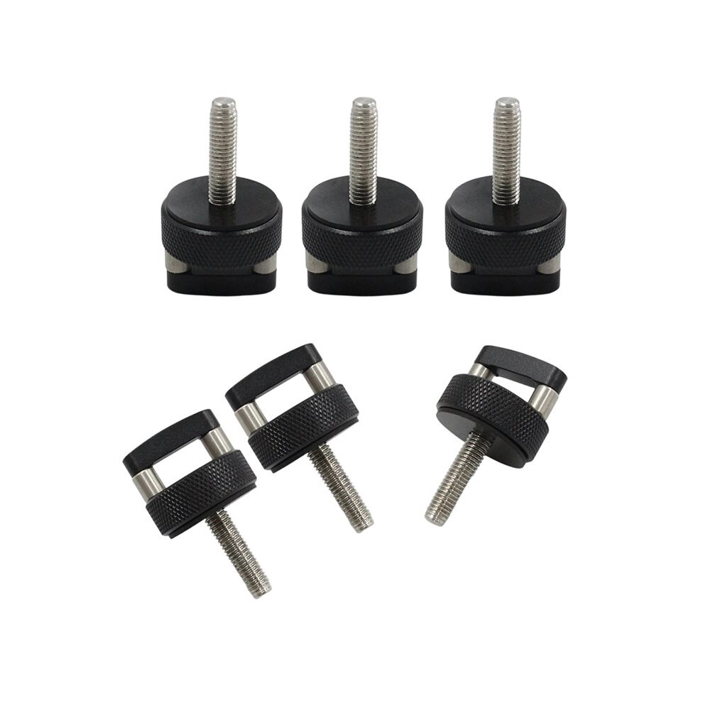 Aluminum 6Pcs Hard Top Bolts Quick Removal Fastener Thumb Screws W/D Ring For Jk Jku Jl Jlu Jt 6031035611446