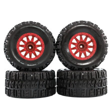4Pcs 12mm Adapter 111mmx 77mm for 1/12 1/10 Truck Tire RC Remote Control Model Car W274 Red
