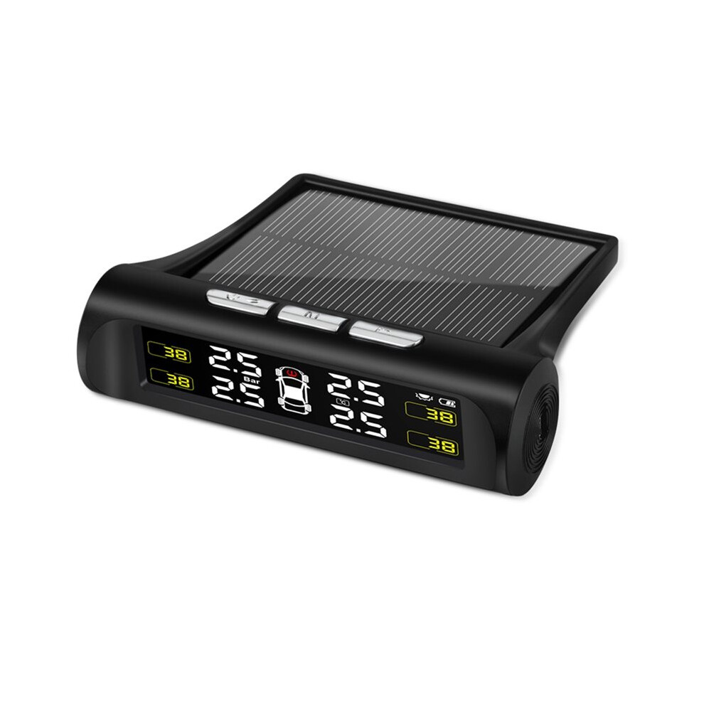 Wireless Car Tpms Tire Pressure Monitoring System Solar Charging Auto Alert System Alerts For Car Tires 4713666637928