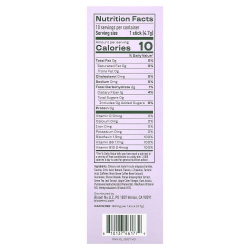 Bloom, Stick di Energia, Cherry Lime, 10 Buste, 0.17 oz (4.7 g) Ogni 1