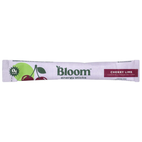 Bloom, Stick di Energia, Cherry Lime, 10 Buste, 0.17 oz (4.7 g) Ogni 2