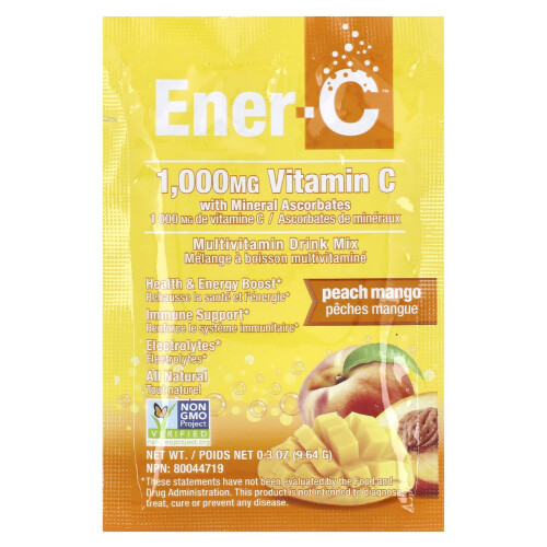 Ener-C, Βιταμίνη C, Πολυβιταμίνη Ποτό Μικς, Πεπόνι Μάνγκο, 1,000 mg, 30 Πακέτα, 0.3 oz (9.64 g) Κάθε 2