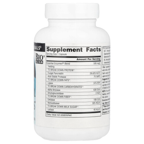 Source Naturals, Enzime Esențiale Zilnice, 500 mg, 120 Capsule 1