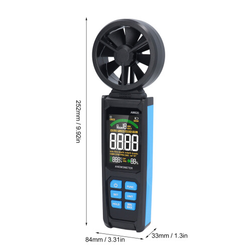 Digital Handheld Anemometer Wind Speed Meter with Backlit LCD, 0.01m/s 1