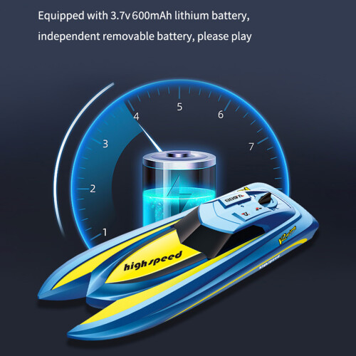 Bateau télécommandé 600 mAh 29  9,5  5 cm violet 1