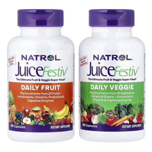 Natrol JuiceFestiv, 2 Botellas, 60 Comprimidos Cada Una 2