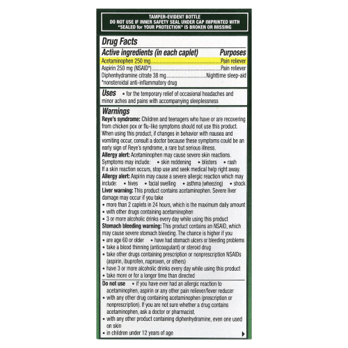 Excedrin, PM Hovedpine, 100 Kapsler 2