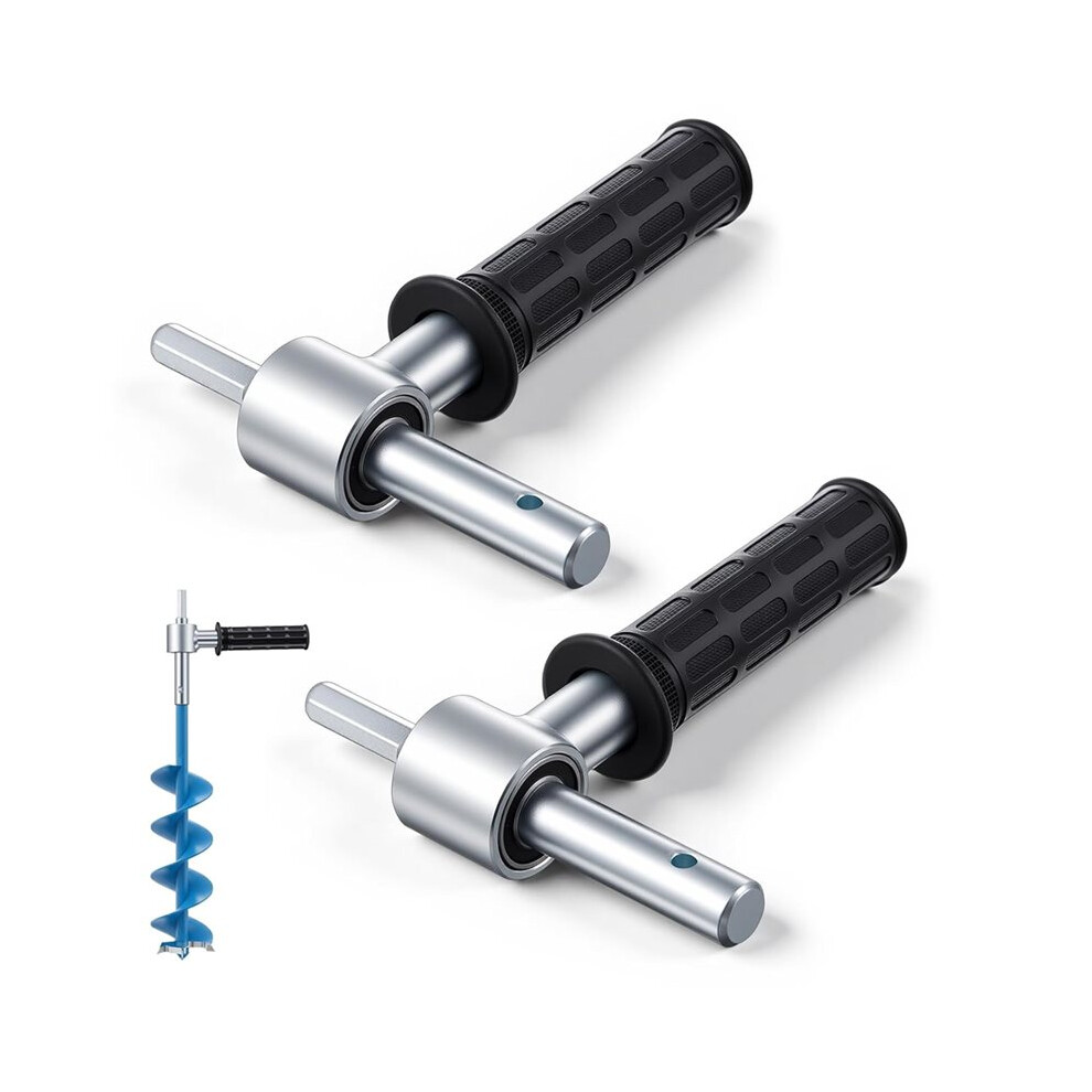 2 Pcs Ice Auger Drill Adapter With Handle And Bearings, 18Mm/0.720" Output Shaft Diameter, For Ice Conversion Fishing 4712088446583
