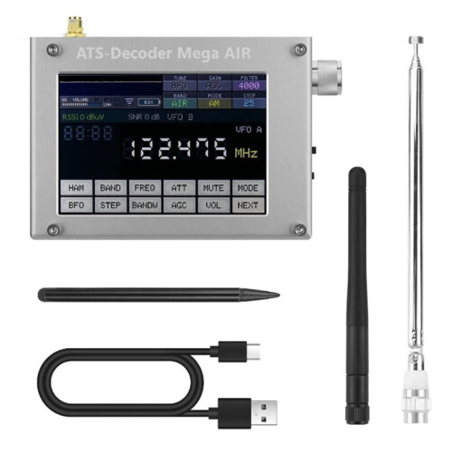 Atualize o Decodificador ATS-Decoder Air V4.2x com Receptor de Rádio de Banda Completa Si4735 de 4 Polegadas, FM, RDS, AM e , com Tela