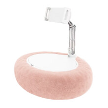 Pillow Stand,Adjustable Arm Holder, Soft Plush Fabric, 360 Rotating Clip for 4.7-13",Phone,Tablet Use  Beds and Sofas