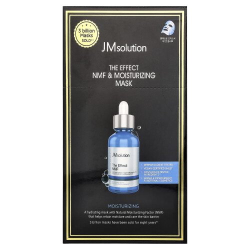 JM Solution, Η Επίδραση NMF & Moistυριστική Ομορφιά Μάσκα, Μαύρος, 10 Μάσκες, 0.81 fl oz (24 ml) Each 1