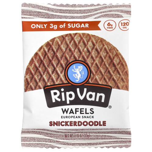 Rip Van Wafels, Σνικερντόουδ, 4 Πακέτα, 1.16 oz (33 g) Κάθε 2