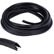 32.8Ft Full Brim Hard Hat Guard Strip, PVC Material for Enhanced Helmet Protection Black