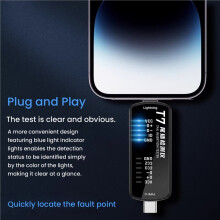 OSS Tail Plug Tester T7 Non Dismantling Second Test Tail Plug Cable for /TYPE-C for IOS Android Universal