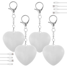 4er-Pack Herzförmige Taschenlichter für Handtaschen, LED-Handtaschenlichter mit Sensor, Wiederaufladbar, Automatisches Nachtlicht mit Sensor