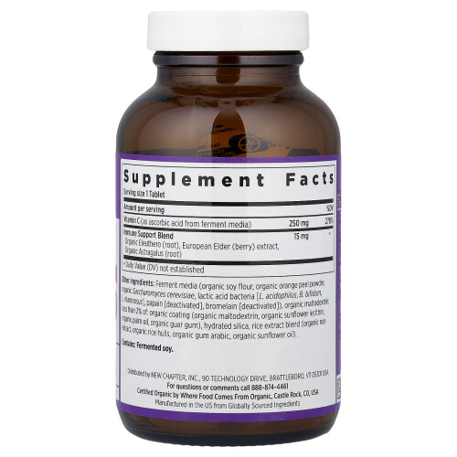 New Chapter, Fermentoidut Vitamiini C, 250 mg, 60 Veganit Tabletit 1