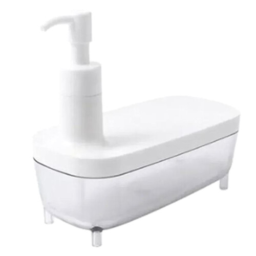 Multi-Function Liquid Container Material Drainboard Soap Holder Rack 2 In1 Dispenser and Soap Storage Box