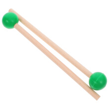 1Paire Baguettes Tongue Drum Vertes En Hêtre Mallets Percussion