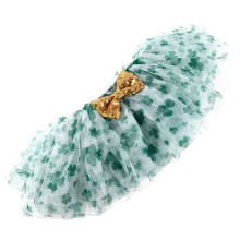 2Pièces Jupe Verte Tulle Trèfle Costume Saint Patrick
