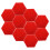 10Pièces Tapis Feutre Rouge Tableau Décorations Murale Hexagone 1