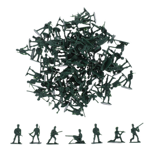 300Pièces Mini Soldats Plastique Vert Pour Présentation Et Décor