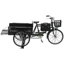 2Ensembles Sculptures Tricycle Métal Noir Décoration Table Vintage