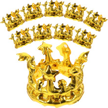 50Pcs Aluminum Film Inflatable Crown Golden Birthday Party Hat