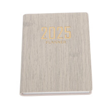 5Pièces Agenda Hebdomadaire Beige Multifonction En PU Portable