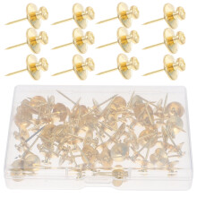 60Pièces Punaises Dorées Double Tête Pour Tableaux