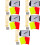 5Sets Draagbare Scheidsrechter Kits Met Standaard Kaarten En 7