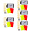 5Sets Draagbare Scheidsrechter Kits Met Standaard Kaarten En 10