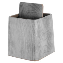 2Pcs Grey Plastic Trash Can Retro Design for Bathroom Home Use