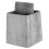 2Pcs Grey Plastic Trash Can Retro Design for Bathroom Home Use 1