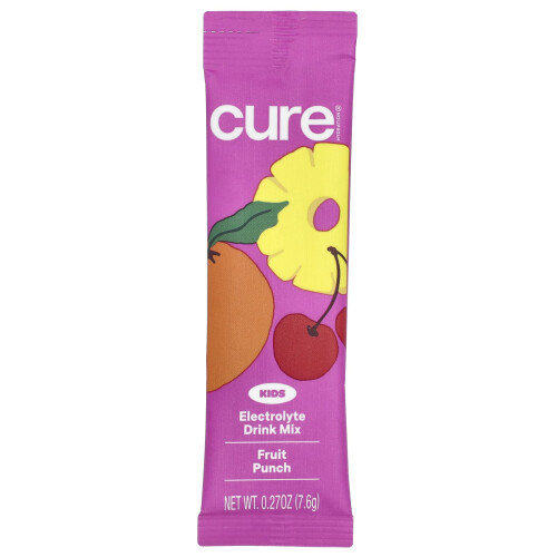 Cure Hydration, Kids, Ηλεκτρολυτικό Ποτό Μίγμα, Fruit Punch, 6 Πακέτα, 0.27 oz (7.6 g) Κάθε 2