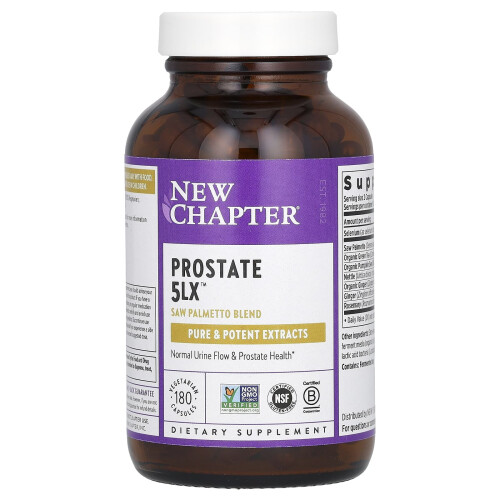 New Chapter, Prostat 5LX, 180 Vegetariánských kapslí 2
