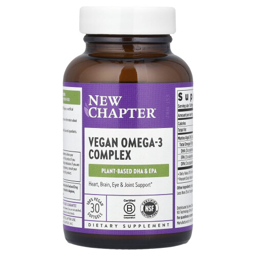 New Chapter, Vegan Omega-3 Complex, 30 Vegan Softgels 2