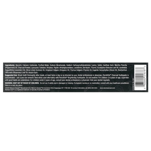 Nature's Answer, Κάρβουνο για Δόντια PerioBrite, Πεπονιού, 4 oz (113.4 g) 2