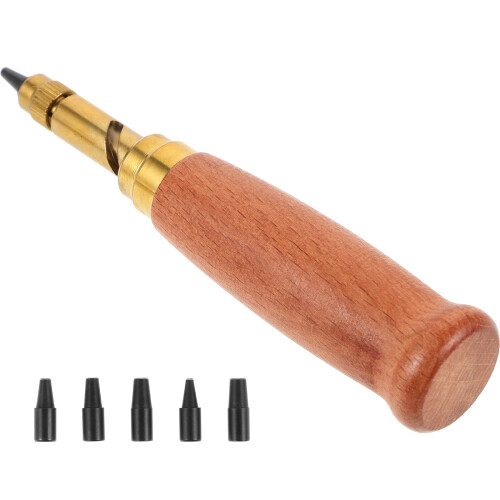 1Ensemble Kit Perforateurs Cuir Bois Solidité Acier Outils Bricolage