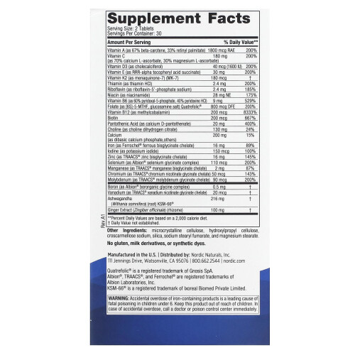 Nordic Naturals Νορδική Φύση, Γυναίκα Πολυβιταμίνη, Υπερδύναμη, 60 Φύλλα 1