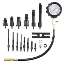 TU15B Professional Engine Compression Tester Tool Kit Full Range Cylinder Gauge Pressure Detection Test Set