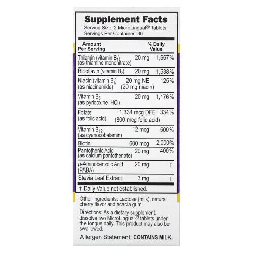 Superior Source, Balance B Complex, 60 MicroLingual Instant Dissolve Tabletki 1