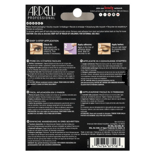 Ardell Ardell, Øjenlås, Wispies, 113 Sort, 6 Par 1