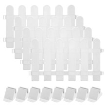 4Pièces Barrières Blanches Plastique Décoratives Pour Jardin Allée