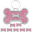 8Pièces Accessoires Animaux Plaques Zinc Rose Os 1