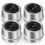 8Pcs Trailer Hub Replacement Caps Silver Metal Rubber Dust Covers 1