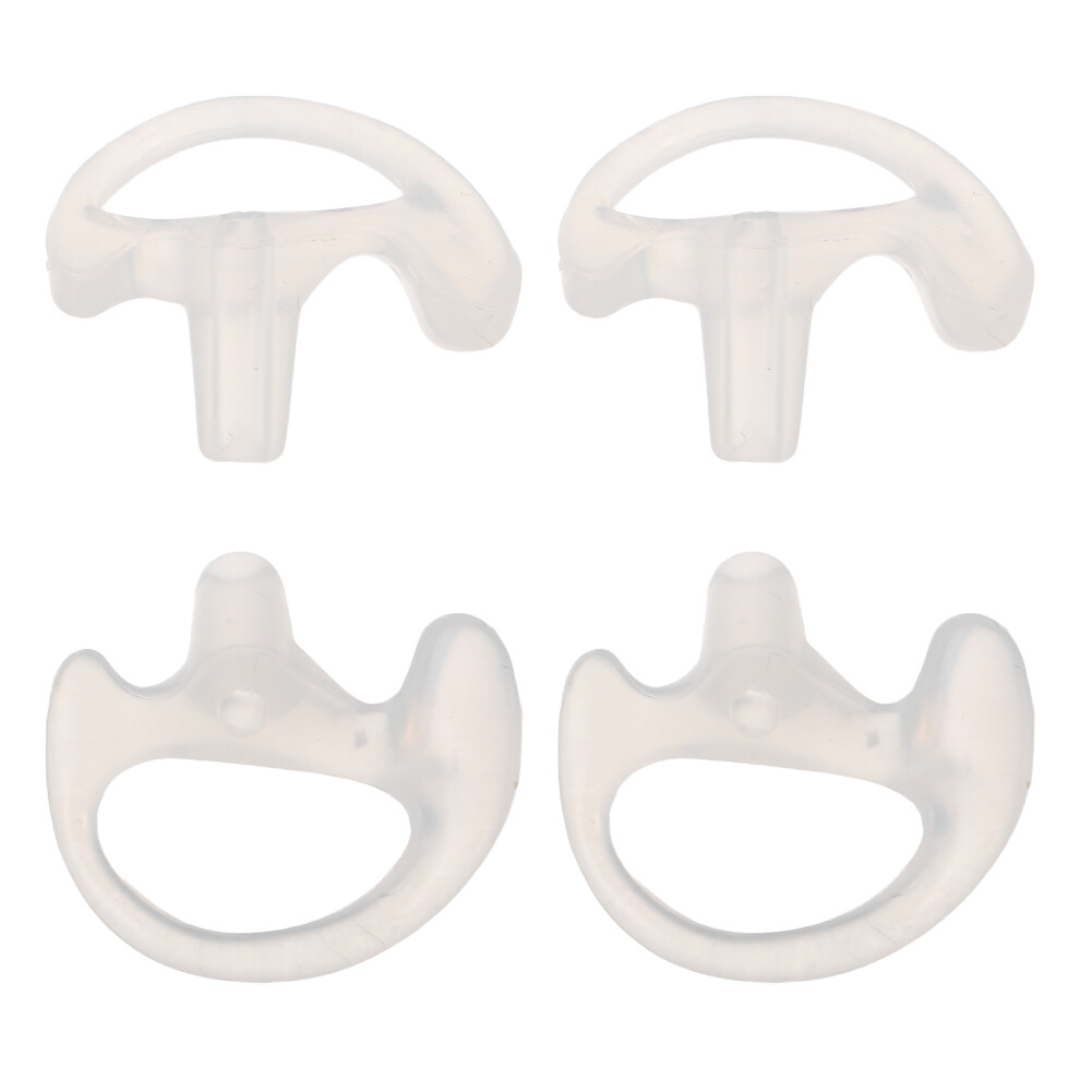 2Pairs Transparent Silicone Ear Mold Earpiece Set For 3671943567362