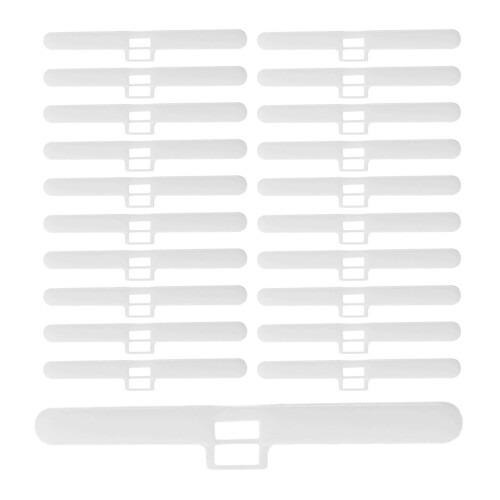 120Pièces Fixations Blanches Stores Verticaux Double Trou Pour Rideaux