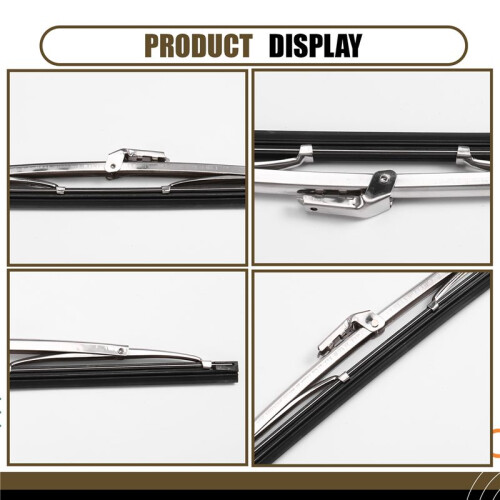 2Pcs 12inch Car Front Windshield Wipers Polished Front Windshield Wiper Blades Car Universal Replacement Parts 2
